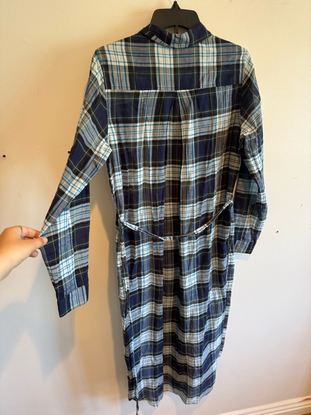Trovata Birds of Paradis Small Maxi Dress Cotton Lightweight Tie Waist Gingham - Picture 7 of 8